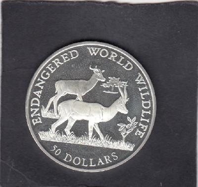 Beschrijving: 50 Dollars WILDLIFE DAMA GAZELLES